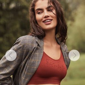 Urban Outfitters Burnt Orange Ribbed Bralette